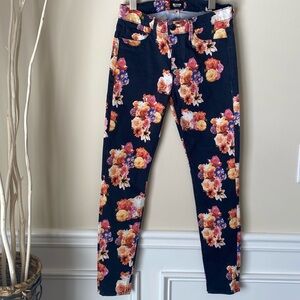 Hudson floral print skinny jeans size 26